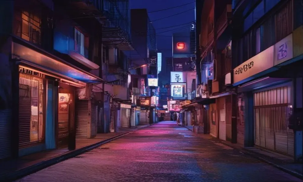 夜の六本木の路地。控えめな入口が並ぶ高級ラウンジ街
