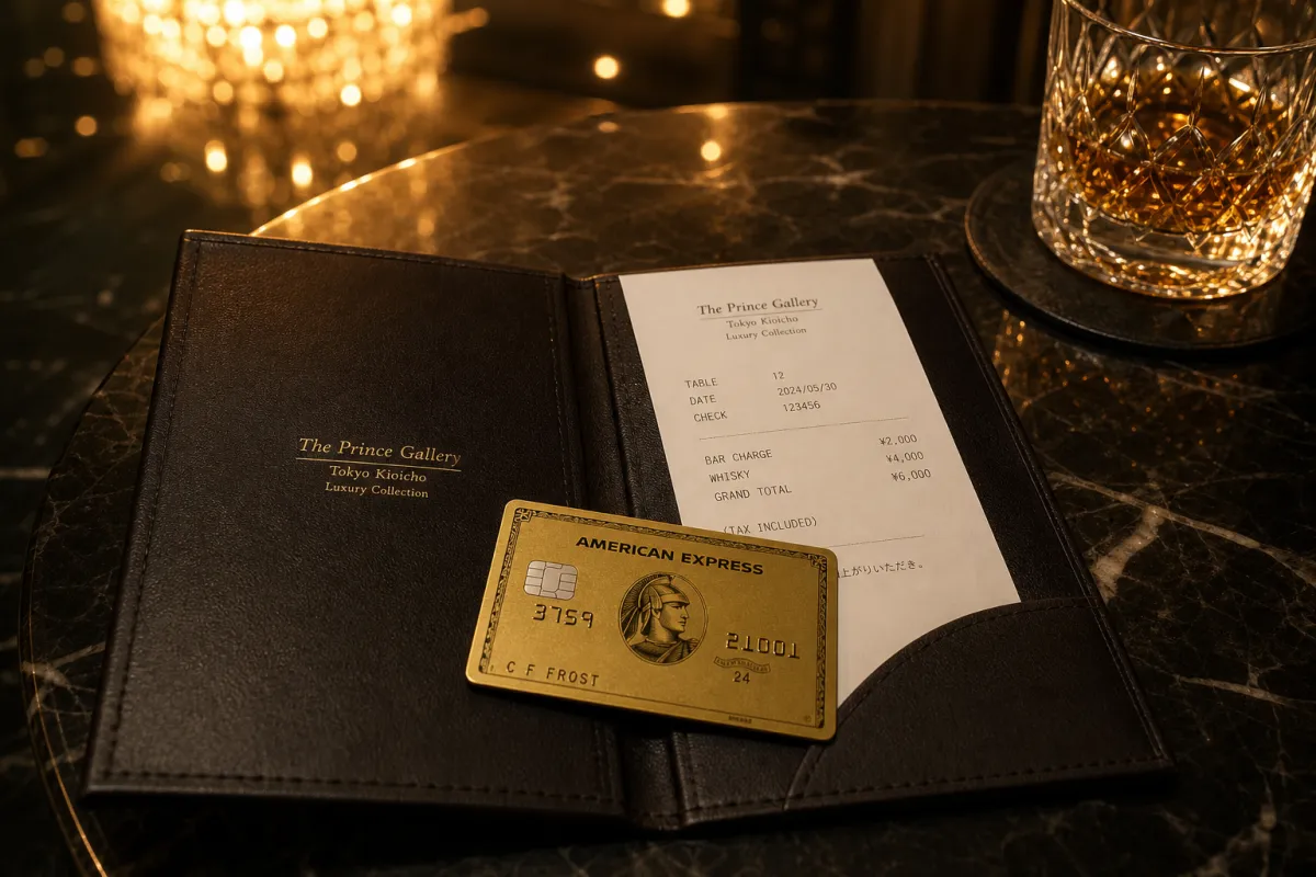 会員制ラウンジの料金請求書とクレジットカード